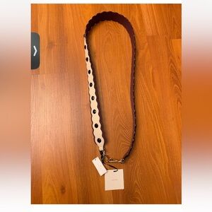 New Kate Spade Brighton Lane Burgundy and Cream Scalloped shoulder purse Strap